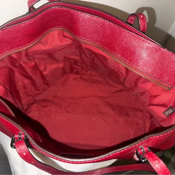 Coach Burgundy Leather Tote - Picture 4 of 12